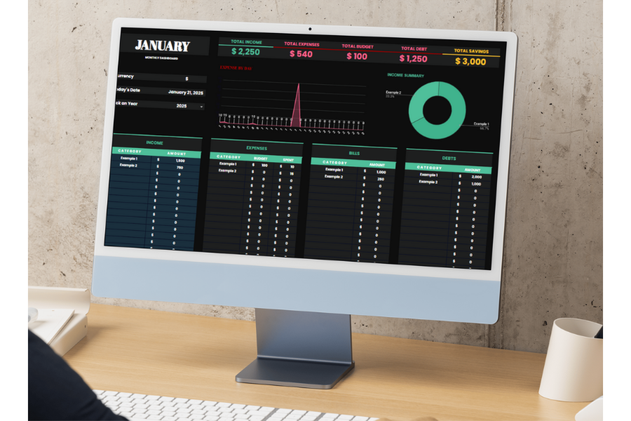 Annual & Monthly Budget Planner 2025